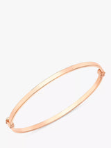 John Lewis IBB 9ct Rose Gold Rectangular Tube Bangle- Buy online at McGrocer