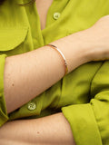 IBB 9ct rose gold rectangular tube bangle 5.3cm, imported from the UK