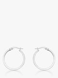 IBB 18ct white gold rectangular tube creole earrings - British product