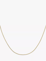 John Lewis IBB 18ct Gold Diamond Cut Fine Curb Chain Necklace 46cm- Buy online at McGrocer