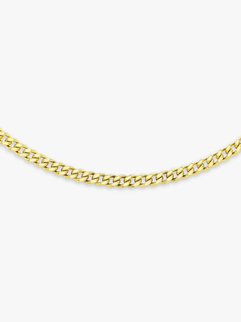 IBB gold curb chain necklace diamond cut 46cm, UK version
