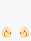 IBB knot stud earrings 18ct yellow gold 0.7cm, imported from the UK