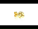 IBB knot stud earrings 18ct yellow gold 0.7cm, imported from the UK