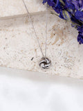 IBB 9ct white gold knot pendant necklace, UK version