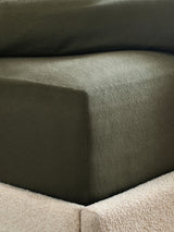 Dark Green Brushed Cotton Supersoft Deep Fitted Bed Sheet