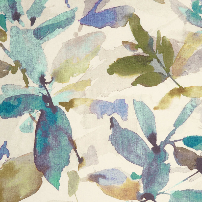 John Lewis Alexa aqua floral curtain fabric (British brand)