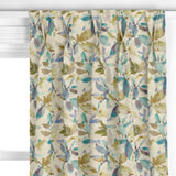 John Lewis Alexa aqua floral curtain fabric (British brand)