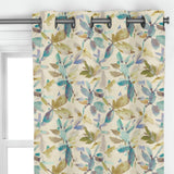 John Lewis Alexa aqua floral curtain fabric (British brand)