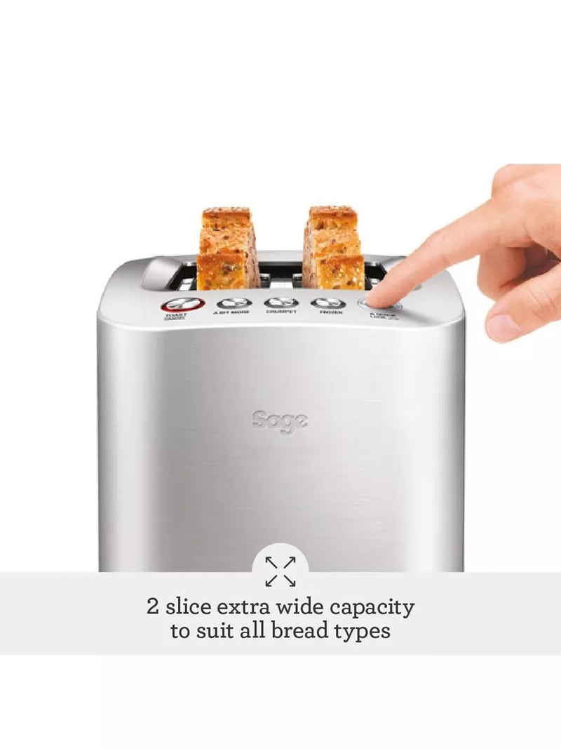 Sage 2-slice smart toaster in brushed stainless steel (British brand)