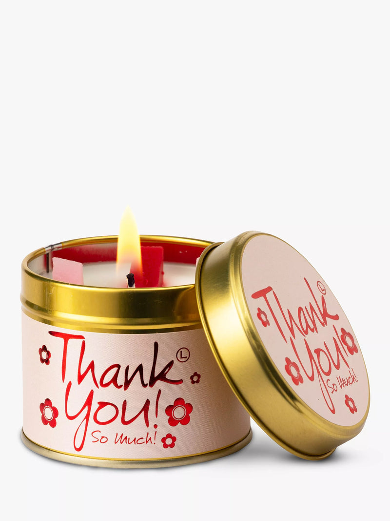 Lily-flame Thank You scented tin candle 230g, UK version