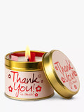 Lily-flame Thank You scented tin candle 230g, UK version