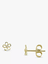 John Lewis E.W Adams Diamond Buttercup Stud Earrings, Yellow Gold- Buy online at McGrocer