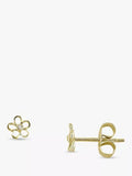 E.W Adams diamond buttercup stud earrings yellow gold (British brand)