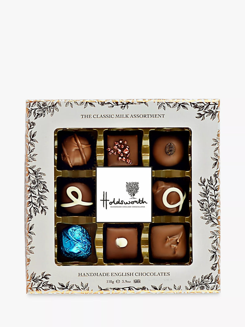 Holdsworth window box milk chocolates 110g, UK version