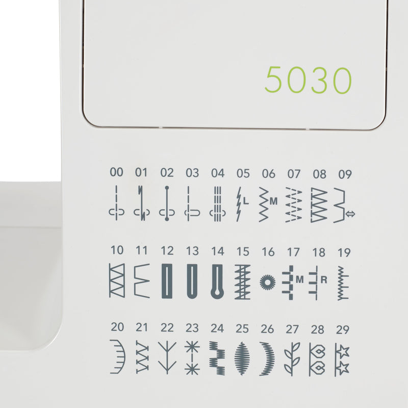 Janome 5030 computerised sewing machine white - British product