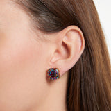 kate spade new york small square glitter stud earrings, UK version