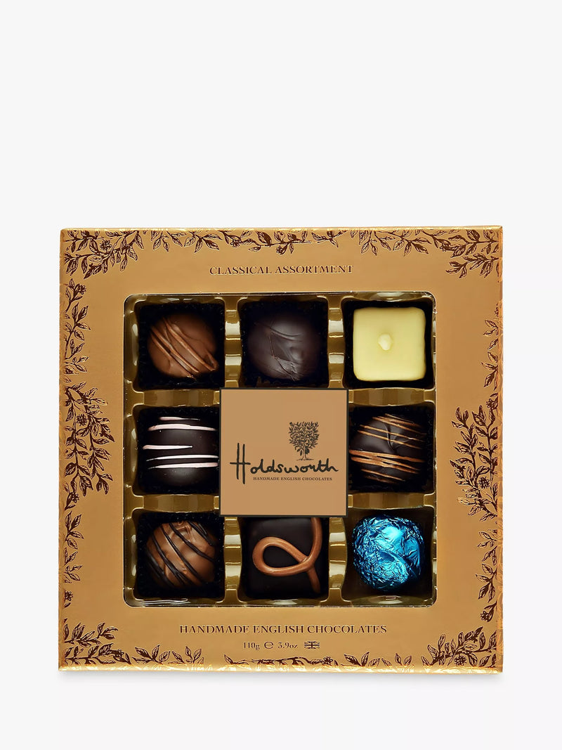 Holdsworth assorted chocolates gold window box 110g, UK version