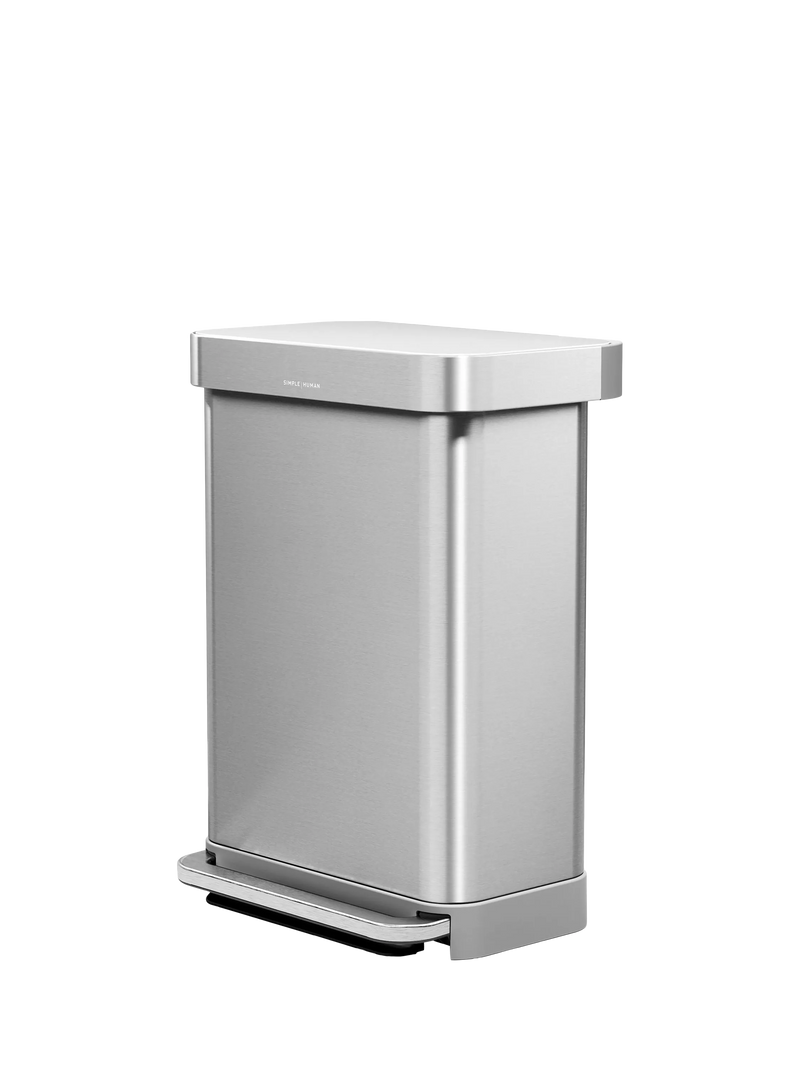 simplehuman rectangular liner pocket pedal bin 55L, UK version