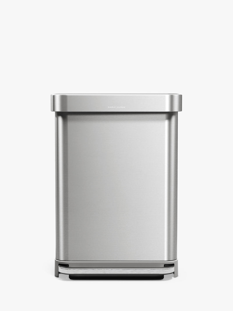 simplehuman rectangular liner pocket pedal bin 55L, UK version