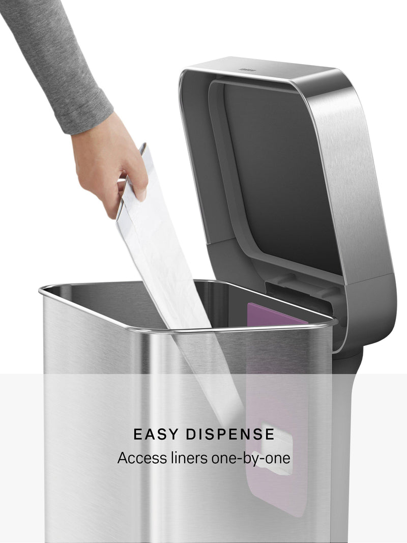 simplehuman rectangular liner pocket pedal bin 55L, UK version