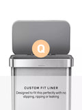 simplehuman rectangular liner pocket pedal bin 55L, UK version