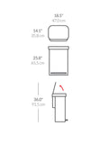 simplehuman rectangular liner pocket pedal bin 55L, UK version