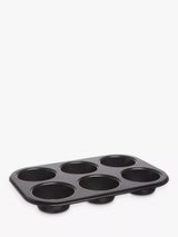 John Lewis John Lewis Professional Non-Stick Muffin Tray, 6 Cup- Buy online at McGrocer