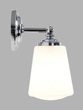 Astro Anton bathroom wall light polished chrome opal glass, UK version