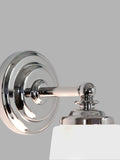 Astro Anton bathroom wall light polished chrome opal glass, UK version