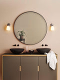 Astro Anton bathroom wall light polished chrome opal glass, UK version