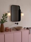 Astro Anton bathroom wall light polished chrome opal glass, UK version