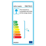John Lewis Danny Oval touch table lamp satin nickel - British product