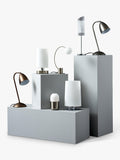 John Lewis Danny Oval touch table lamp satin nickel - British product