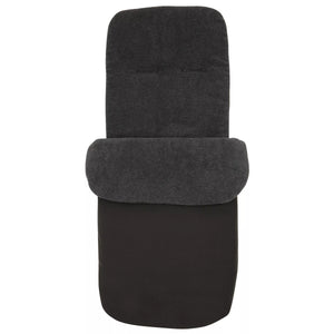 Warm Baby Stroller Footmuff with Fleece Liner in Black and Charcoal