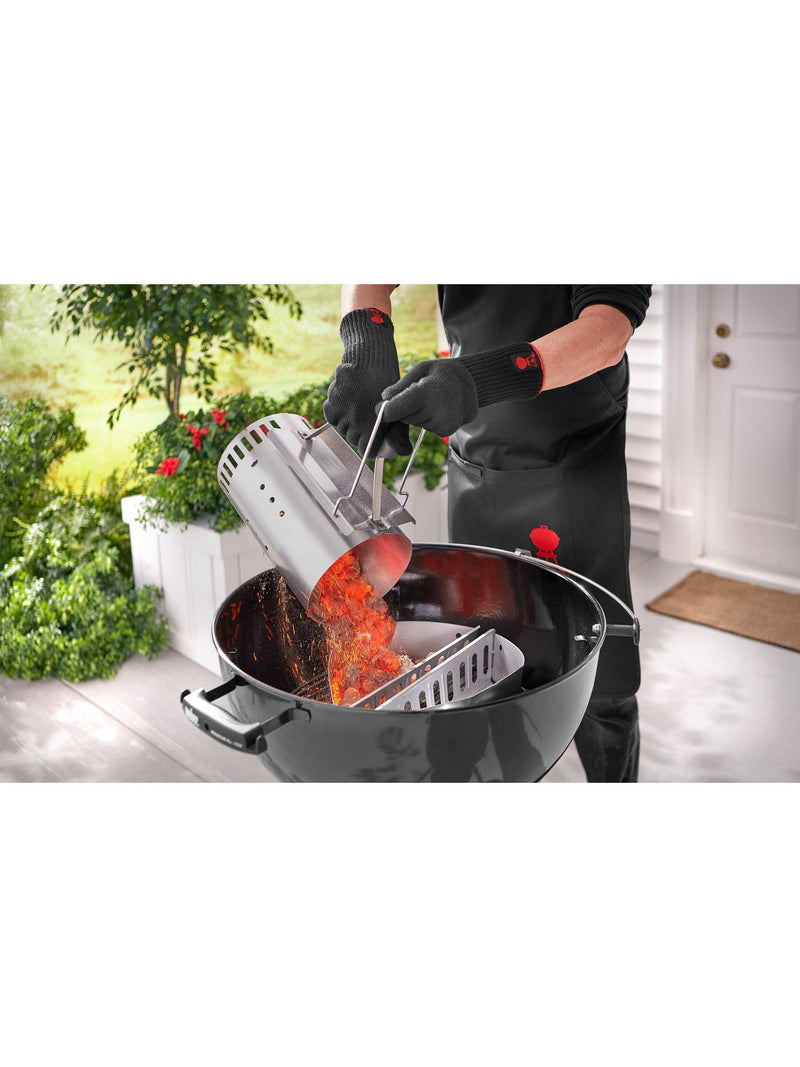 Weber Rapidfire chimney starter set for charcoal BBQ, UK version