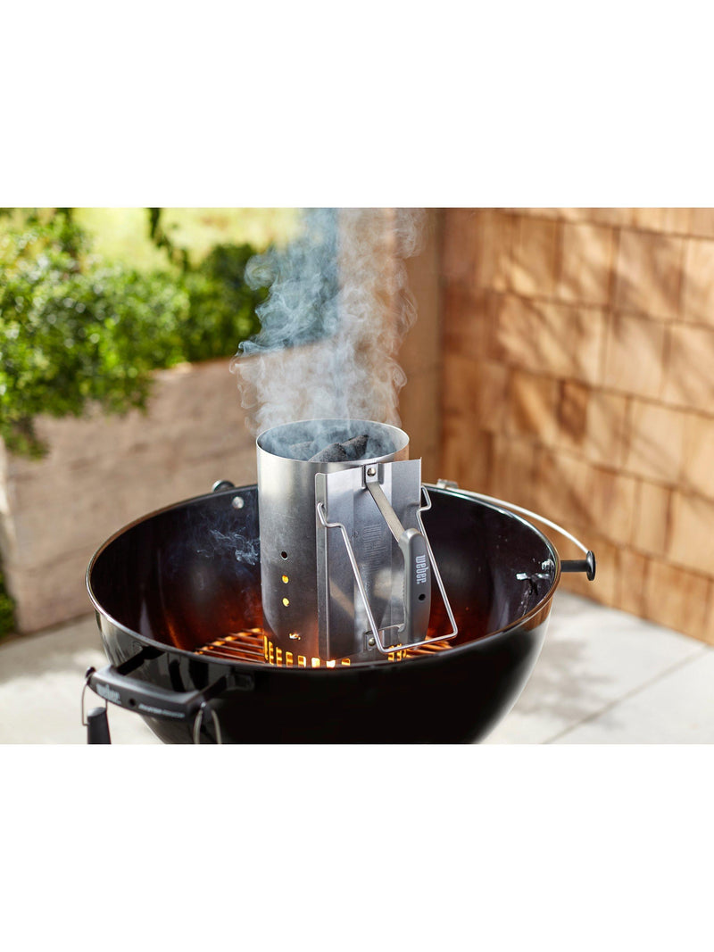 Weber Rapidfire chimney starter set for charcoal BBQ, UK version