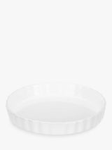 John Lewis John Lewis Porcelain Round Flan Oven Dish, 26cm, White- Buy online at McGrocer