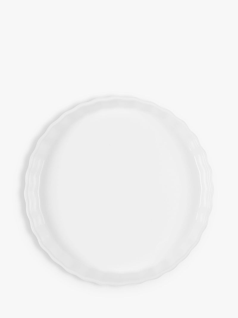 John Lewis white porcelain flan dish 26cm, UK version