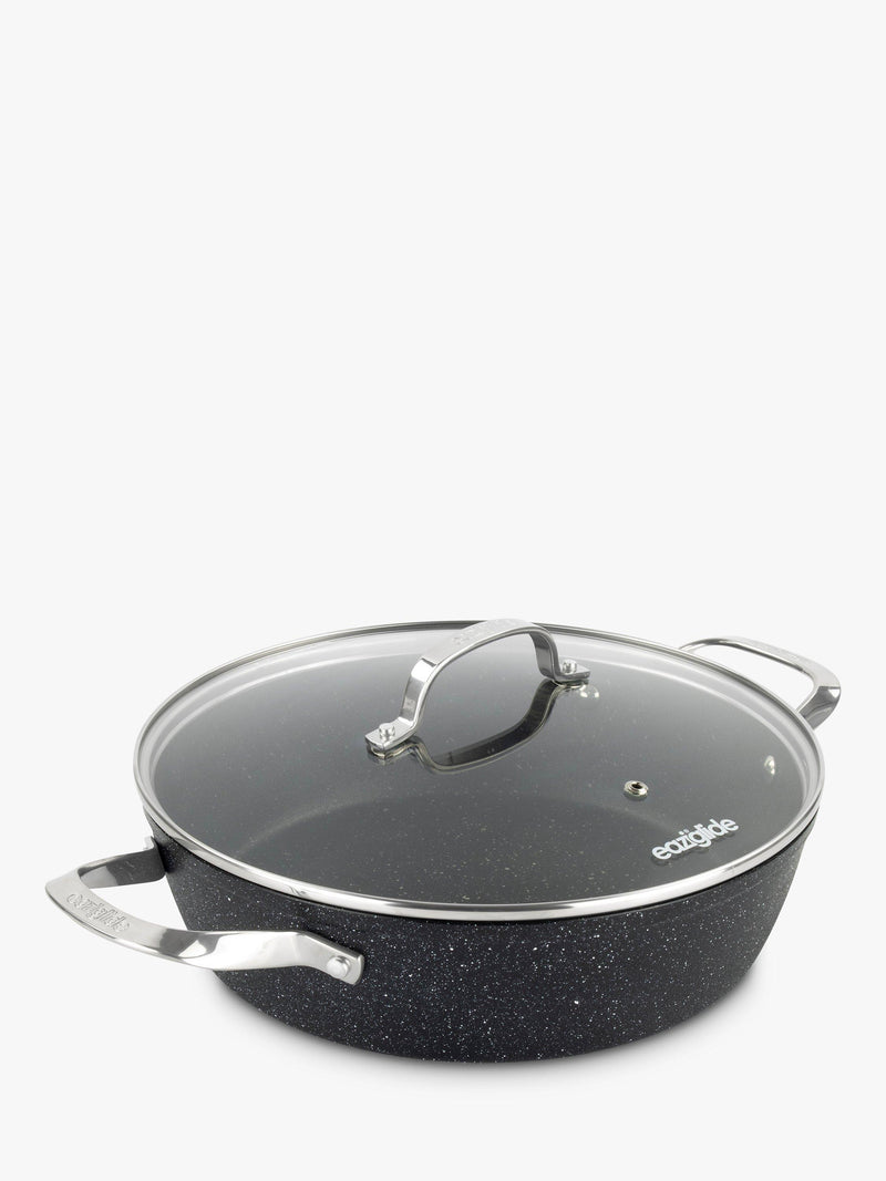 Eaziglide aluminium non-stick shallow casserole with lid 28cm - British product