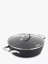 John Lewis Aluminium Non-Stick Shallow Casserole with Lid, 28cm- Buy online at McGrocer