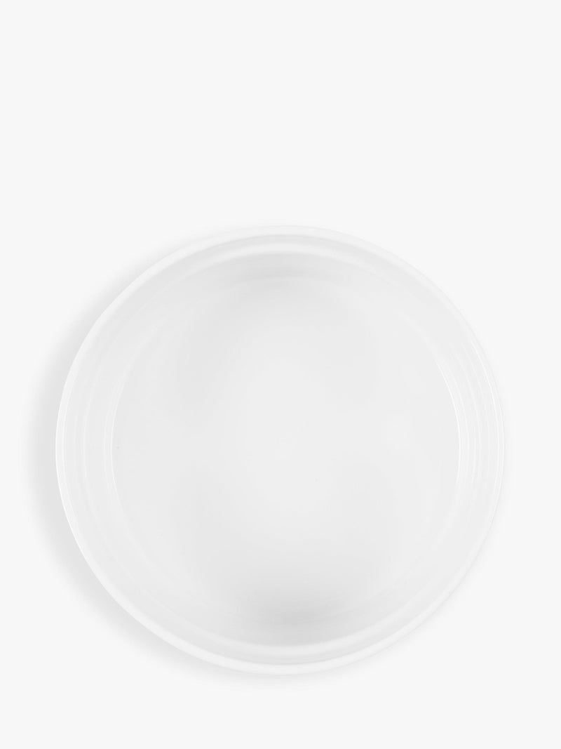 John Lewis porcelain round soufflé dish 19cm, imported from the UK