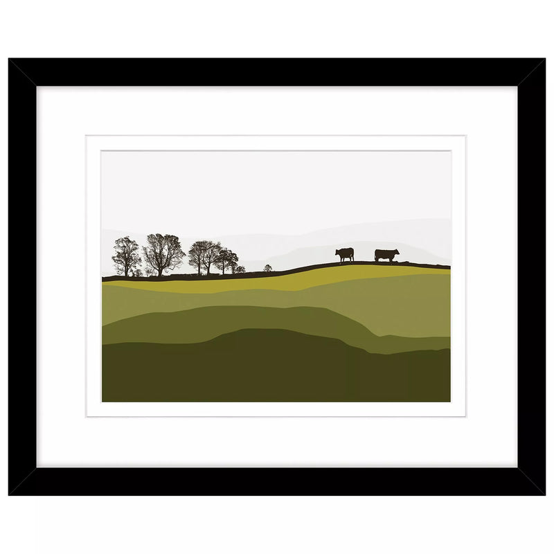 John Lewis framed print Cows At Lochans 44x54cm - British product