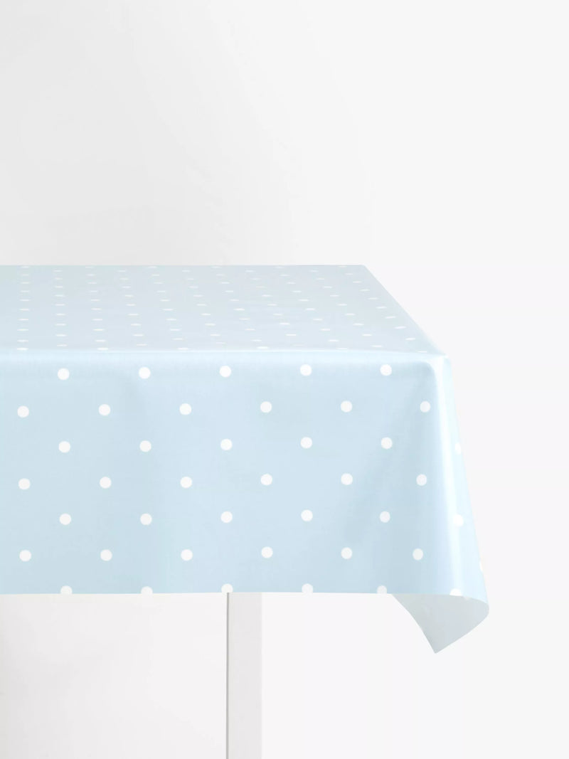 John Lewis oilcloth tablecloth fabric dot pattern 130cm, imported from the UK