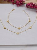 IBB 9ct yellow gold heart necklace set, imported from the UK
