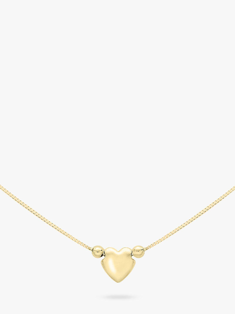 IBB 9ct yellow gold heart necklace set, imported from the UK