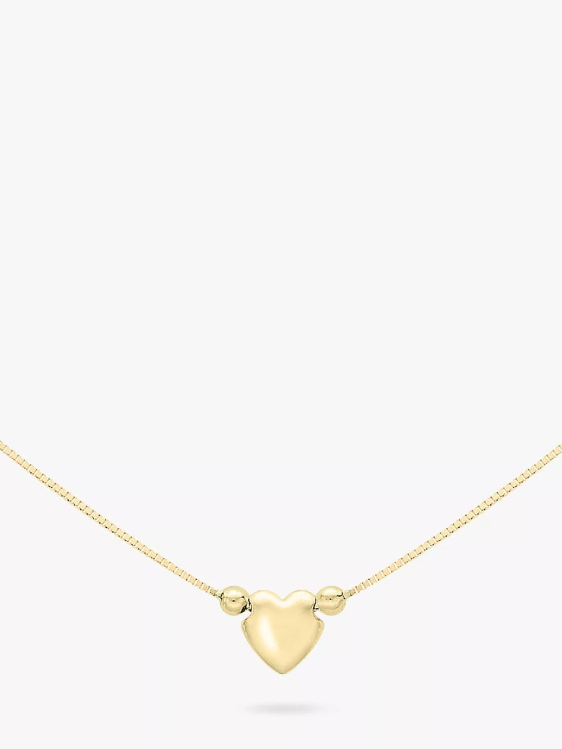 IBB 9ct yellow gold heart necklace set, imported from the UK