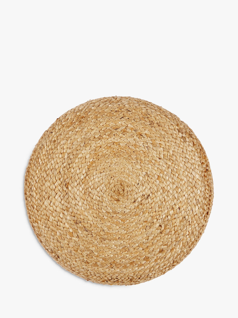 John Lewis natural jute pouffe 60cm, UK version