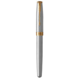 PARKER Sonnet Stainless Steel GT fountain pen fine nib (British brand)