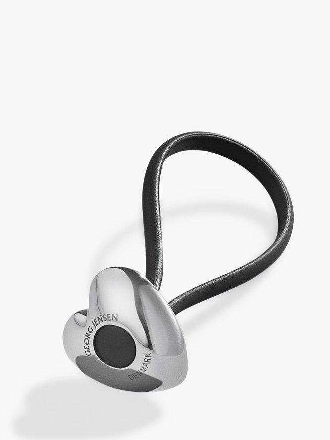 Georg Jensen heart keyring in stainless steel, imported from the UK