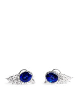 Harrods Yeprem White Gold Diamond and Sapphire Reign Supreme Stud Earrings- Buy online at McGrocer